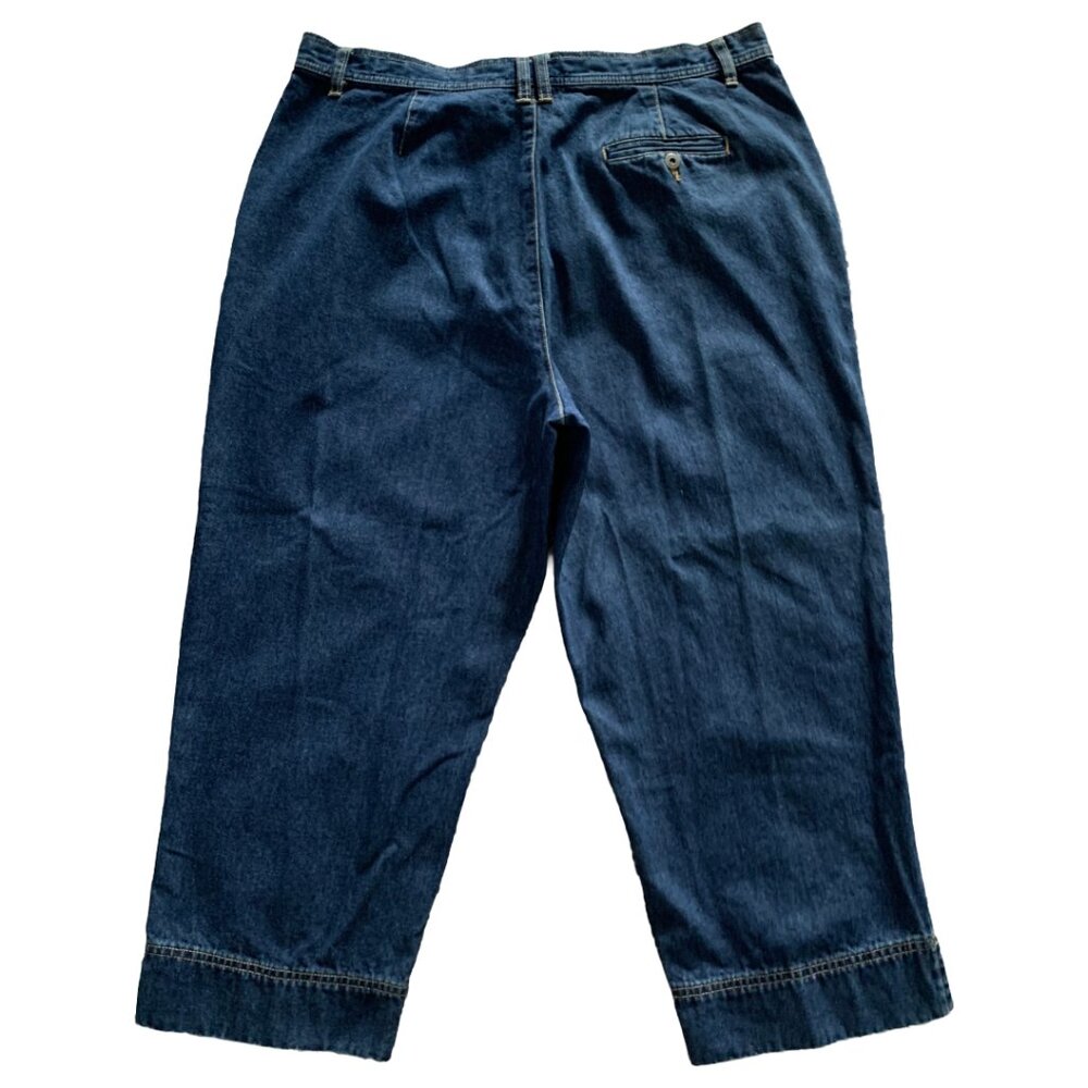 LIZ CLAIBORNE Womens' High Rise Cropped Trouser Denim Jeans SZ 16 - Picture 4 of 5